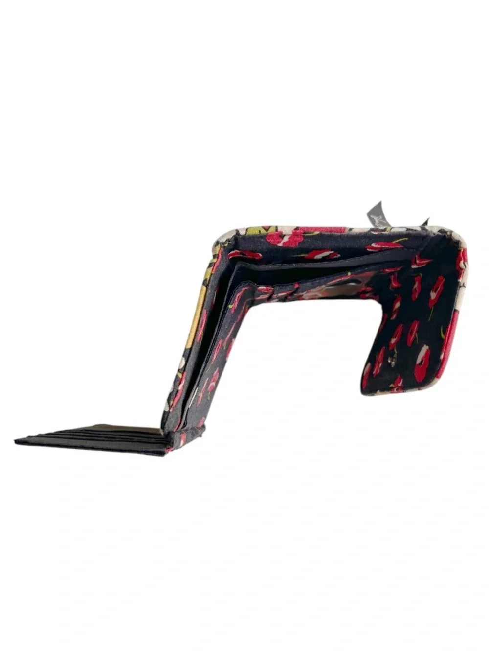 Vera Bradley Euro Tri-fold Wallet Poppy Fields Pattern - Picture 7 of 10